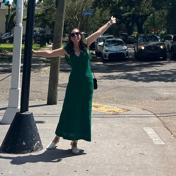 Sézane Green knitted dress - Picture 6 of 6